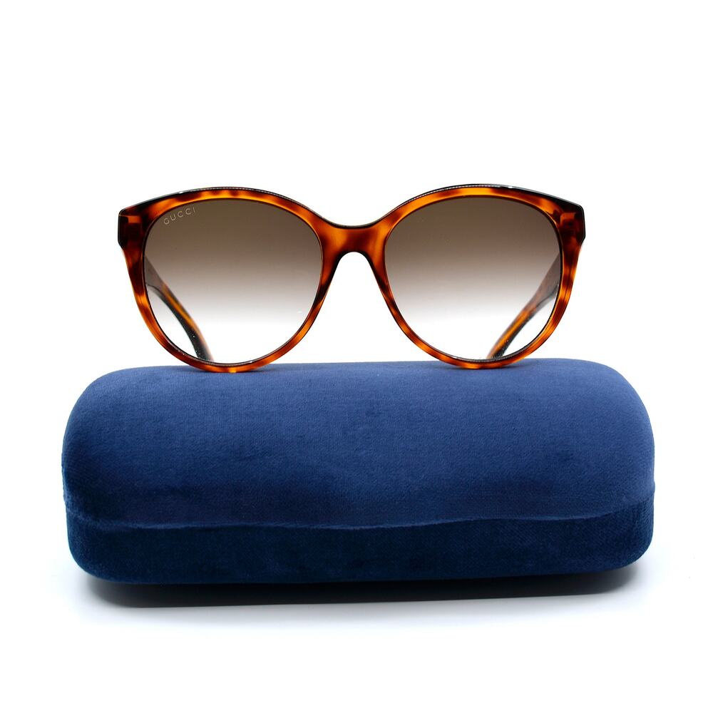 Gucci GG0631S 002 Brown Havana Authentic Gradient Round Women's Sunglasses - Picture 6 of 15